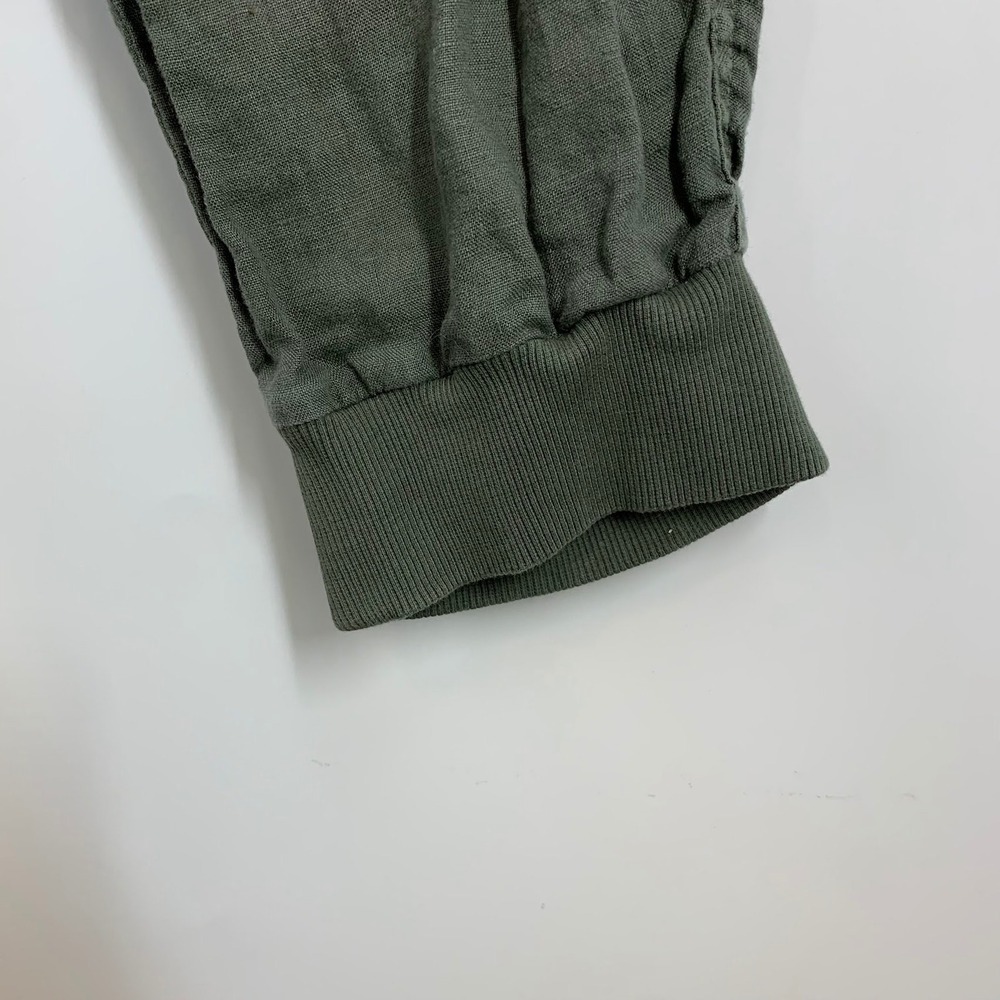 Caslon Womens Olive Green 100% Linen Blend Drawstring‎ Jogger Pants Size L - Picture 5 of 13